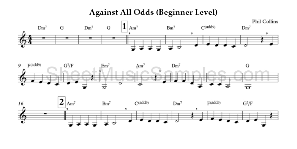 Against All Odds (Beginner Level)