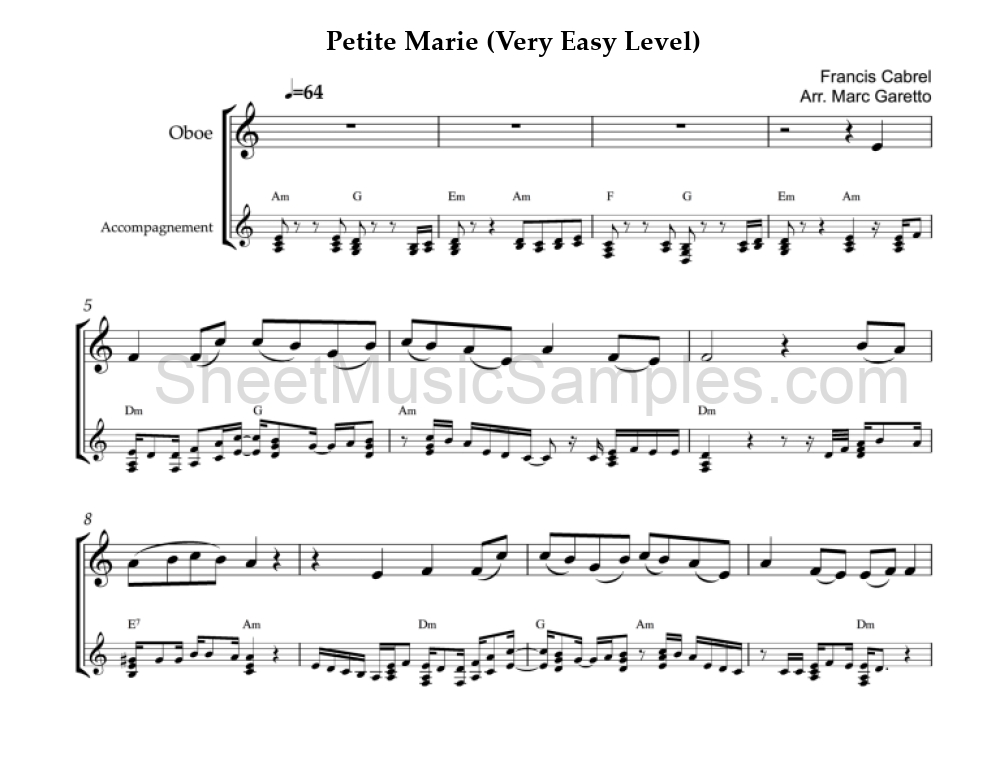 Petite Marie (Very Easy Level)