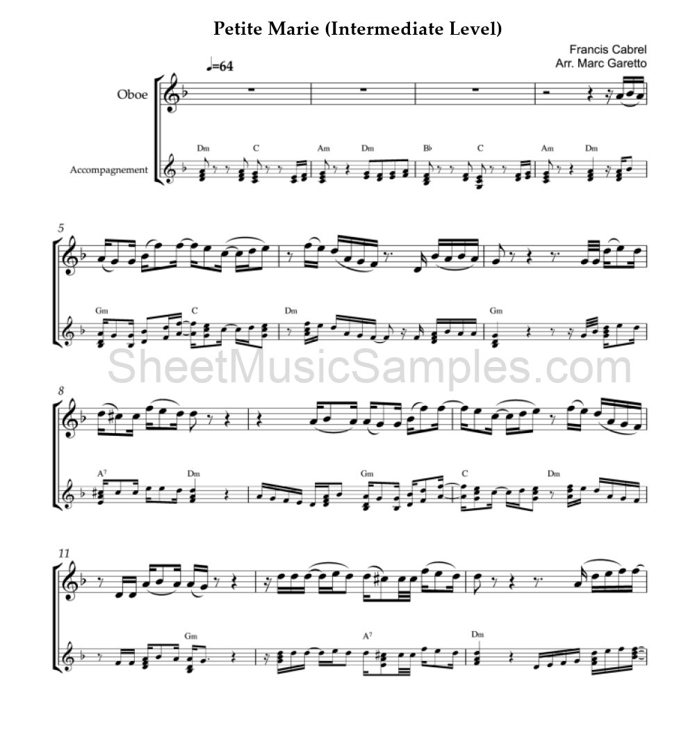 Petite Marie (Intermediate Level)