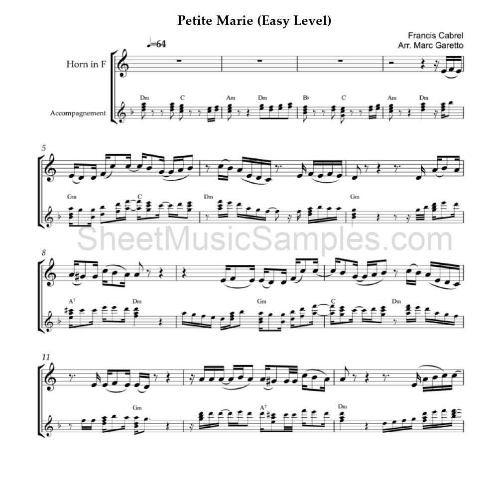 Petite Marie (Easy Level)