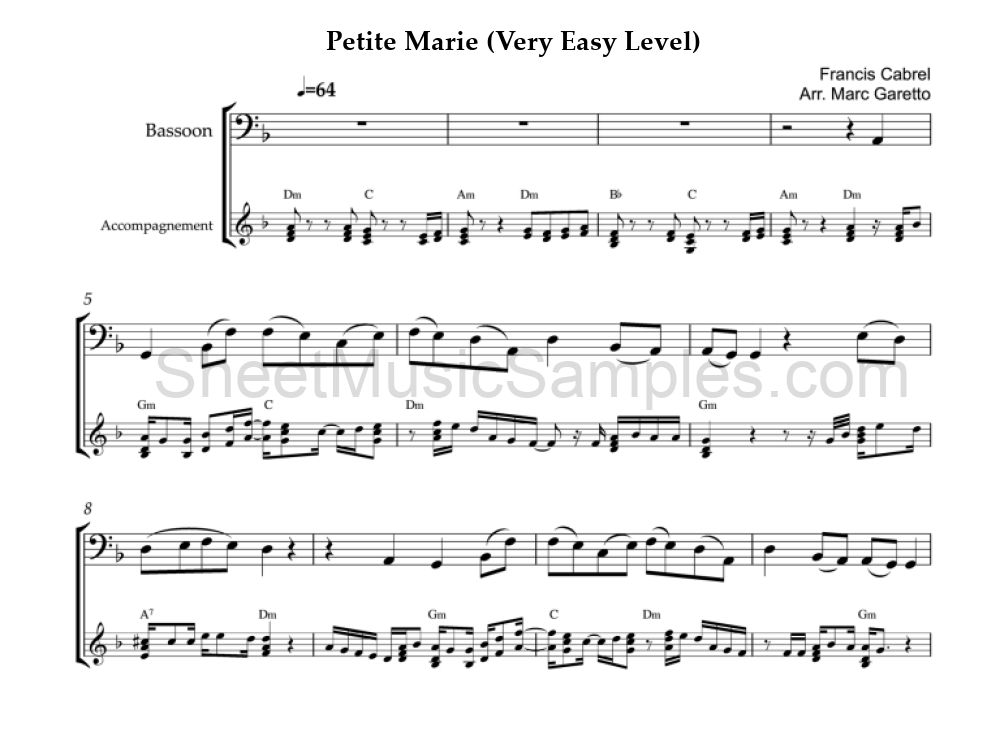 Petite Marie (Very Easy Level)