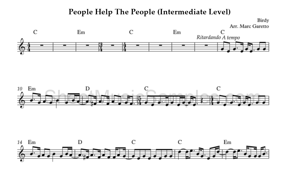 People Help The People (Intermediate Level)