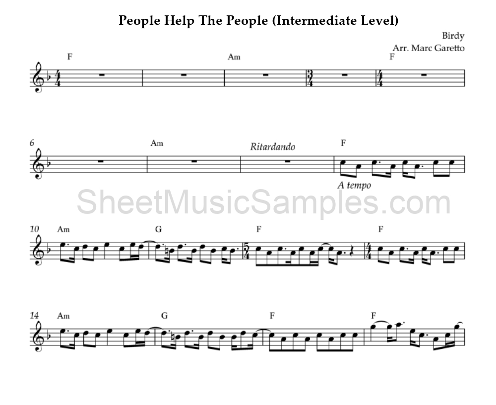 People Help The People (Intermediate Level)