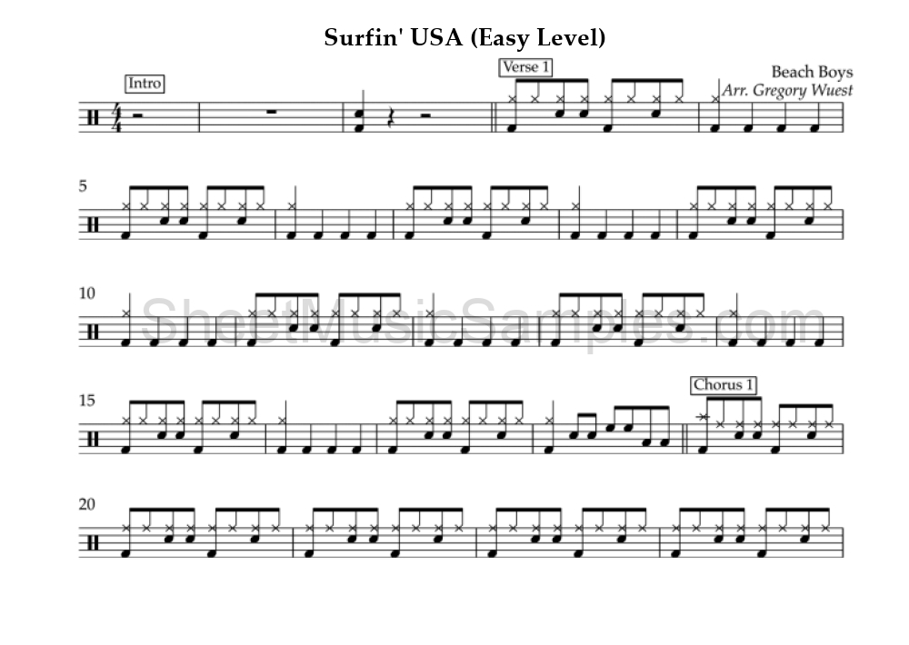 Surfin' USA (Easy Level)