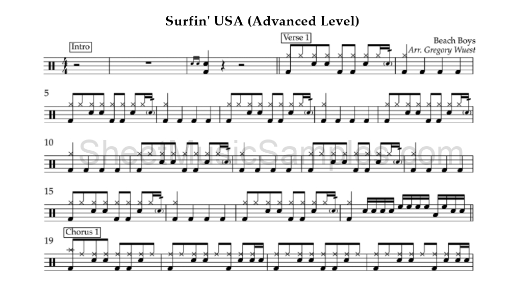 Surfin' USA (Advanced Level)