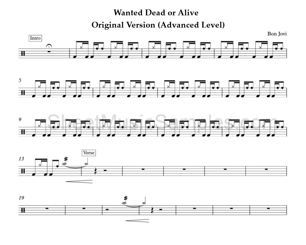 Wanted Dead or Alive - Original Version (Advanced Level)