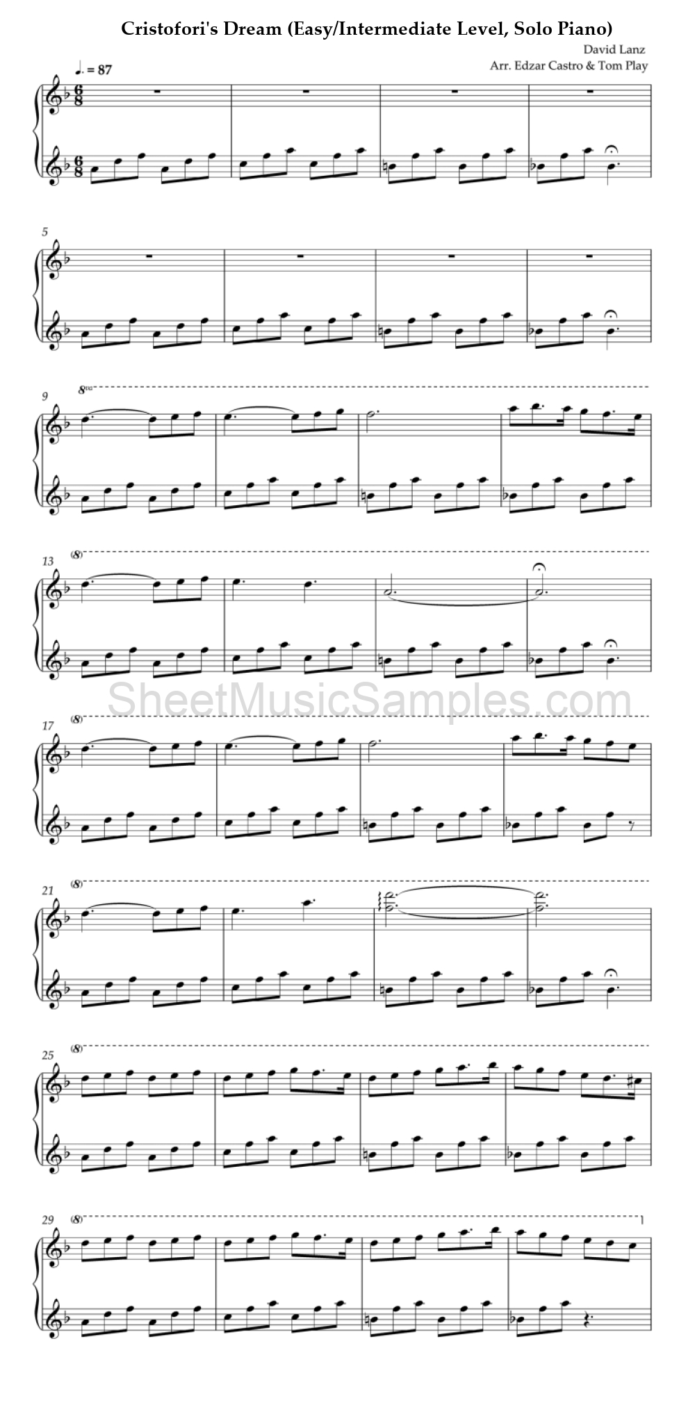 Cristofori's Dream (Easy/Intermediate Level, Solo Piano)