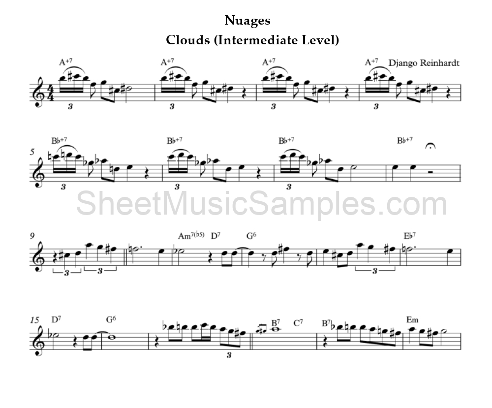 Nuages - Clouds (Intermediate Level)