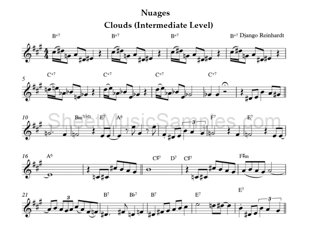 Nuages - Clouds (Intermediate Level)