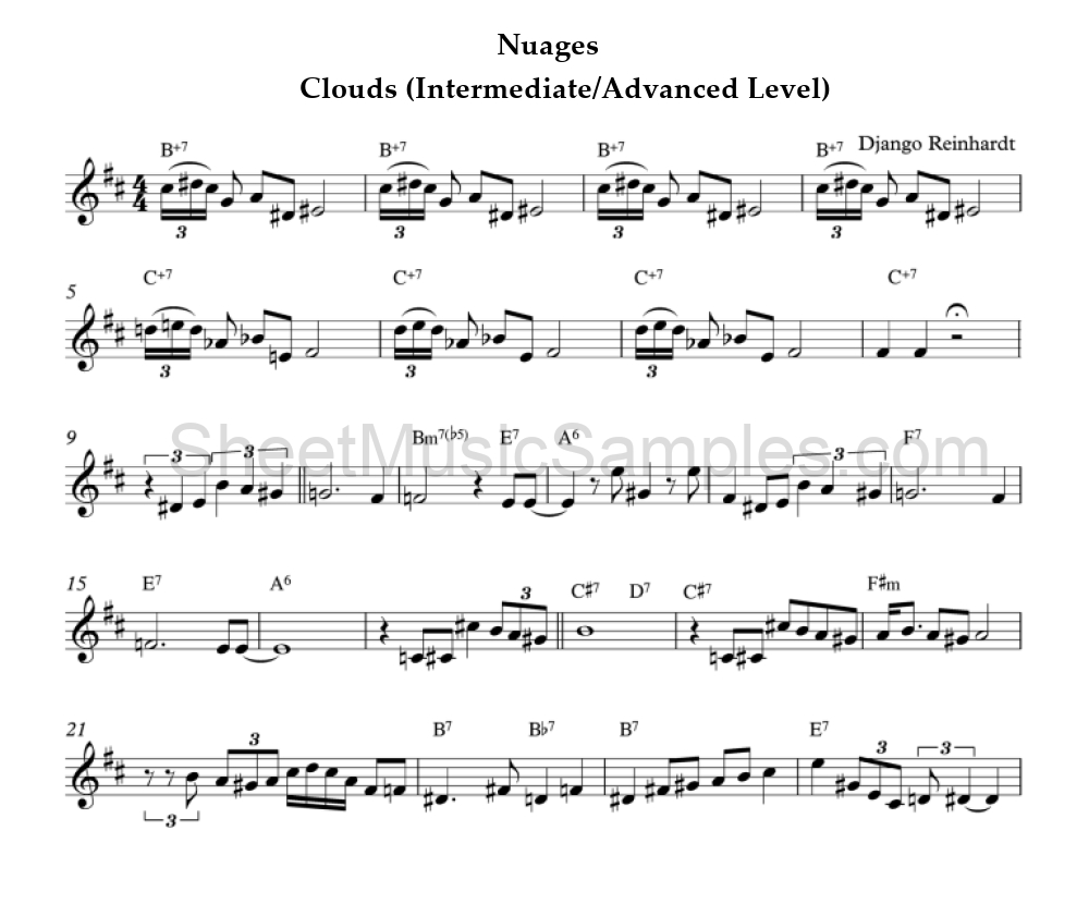 Nuages - Clouds (Intermediate/Advanced Level)