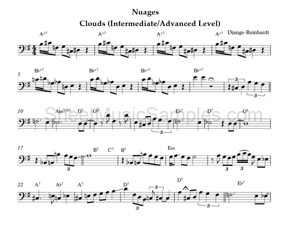 Nuages - Clouds (Intermediate/Advanced Level)