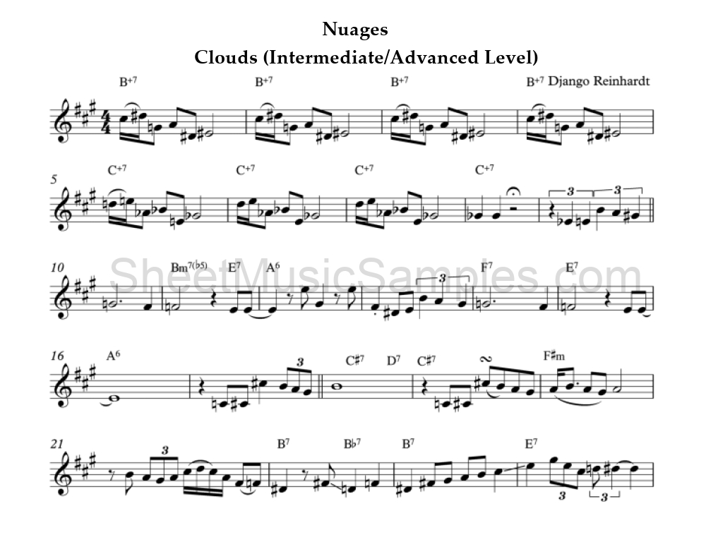 Nuages - Clouds (Intermediate/Advanced Level)