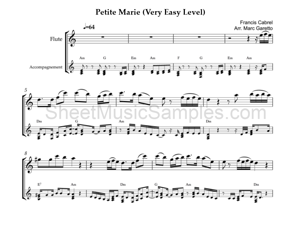 Petite Marie (Very Easy Level)