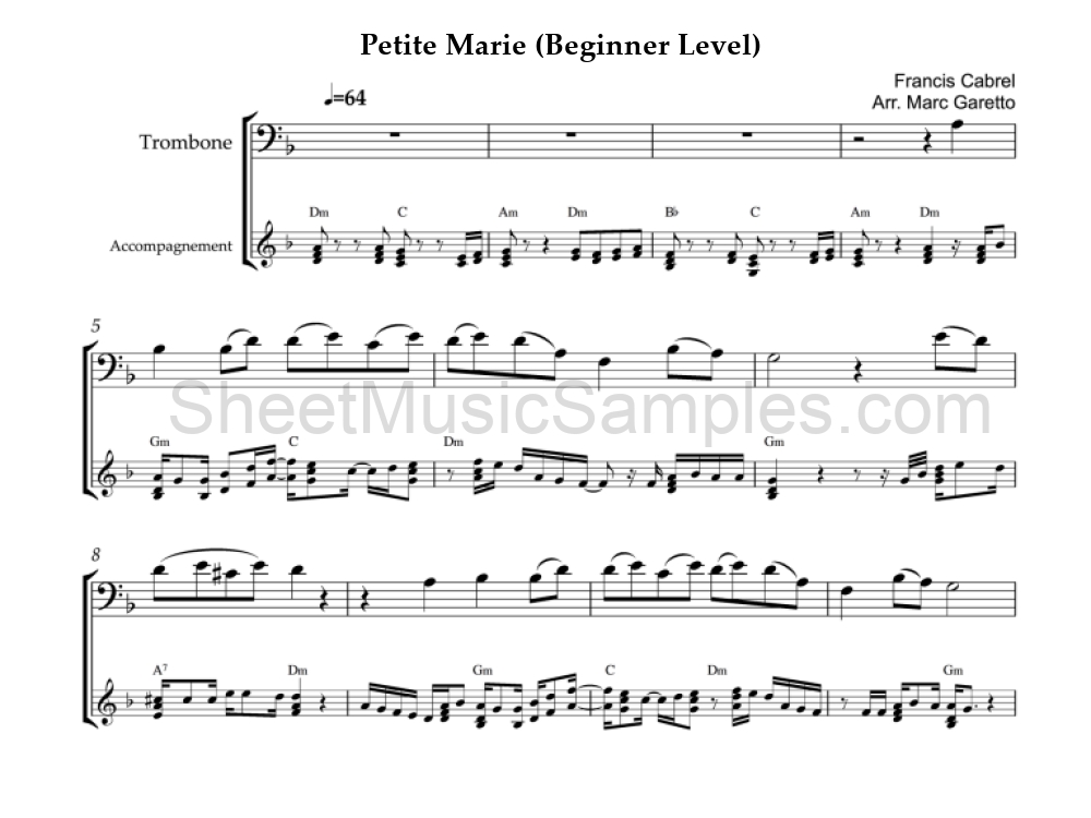 Petite Marie (Beginner Level)