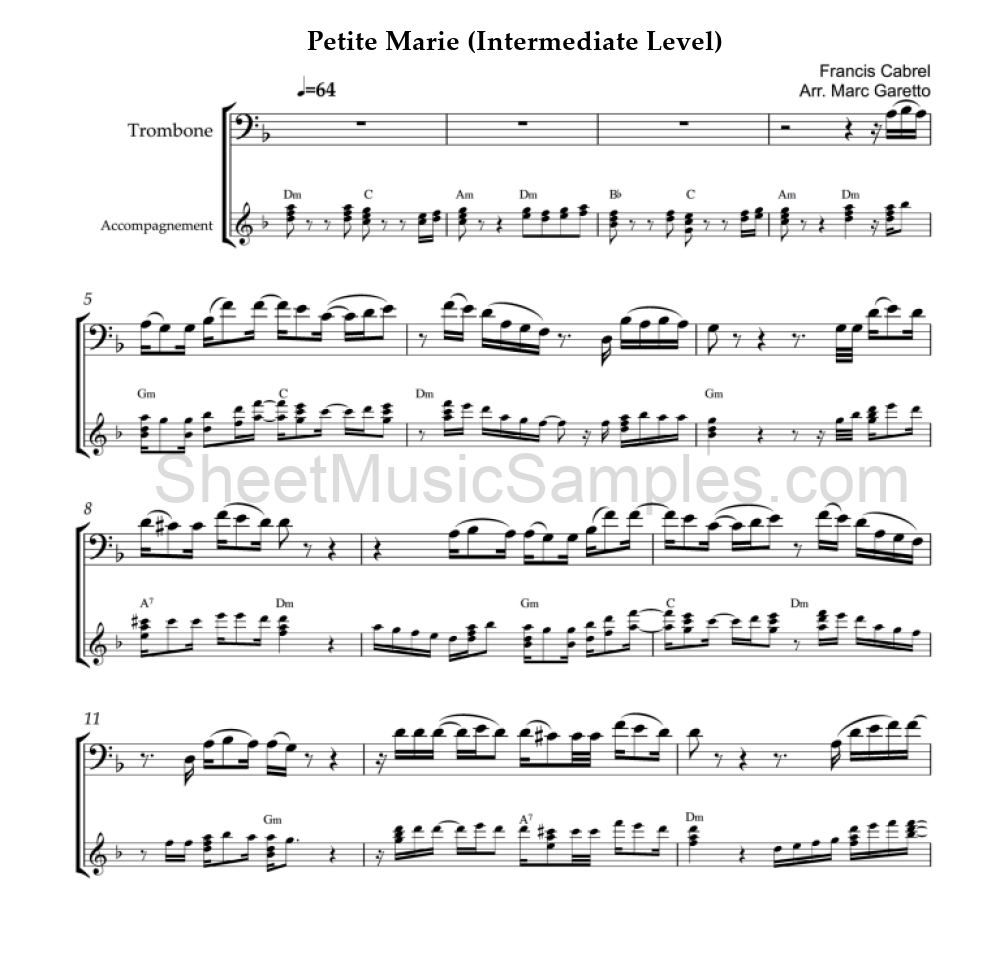 Petite Marie (Intermediate Level)