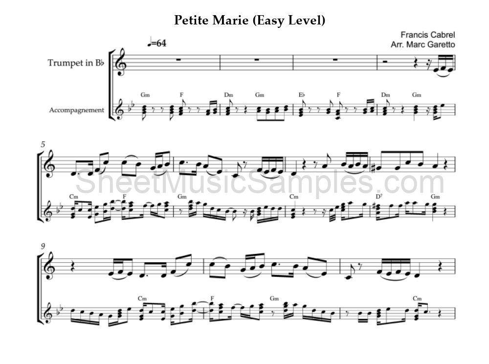 Petite Marie (Easy Level)