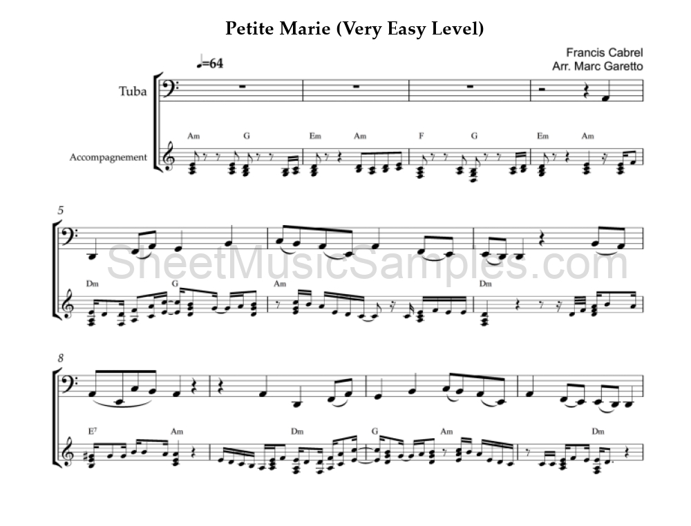 Petite Marie (Very Easy Level)