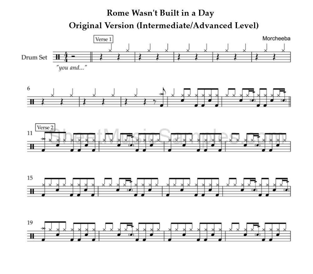 Rome Wasn't Built in a Day - Original Version (Intermediate/Advanced Level)