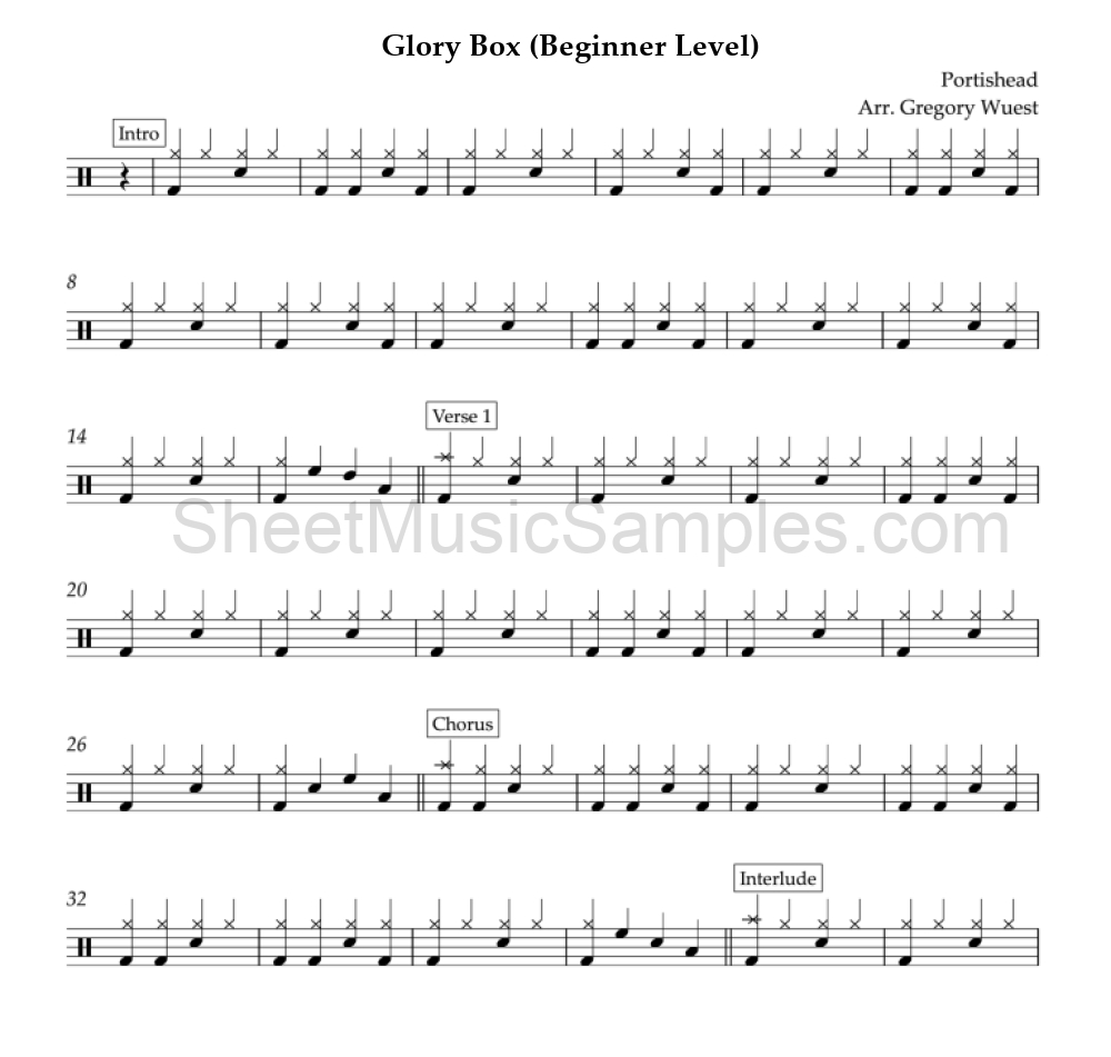 Glory Box (Beginner Level)