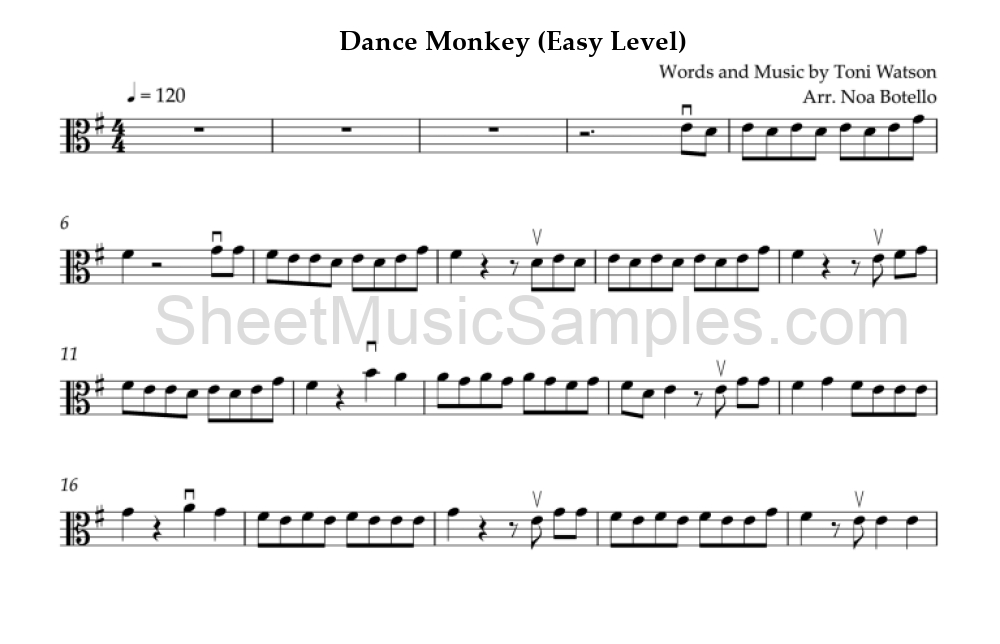 Dance Monkey (Easy Level)