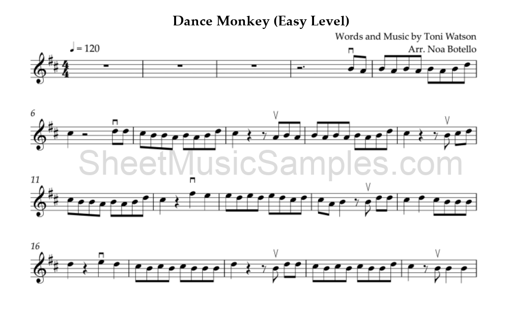 Dance Monkey (Easy Level)