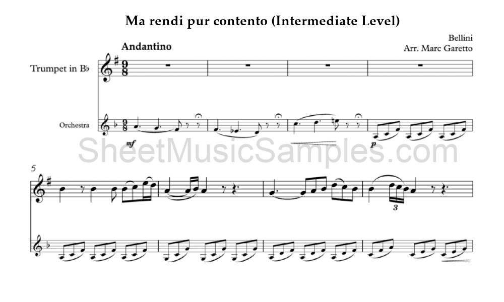 Ma rendi pur contento (Intermediate Level)