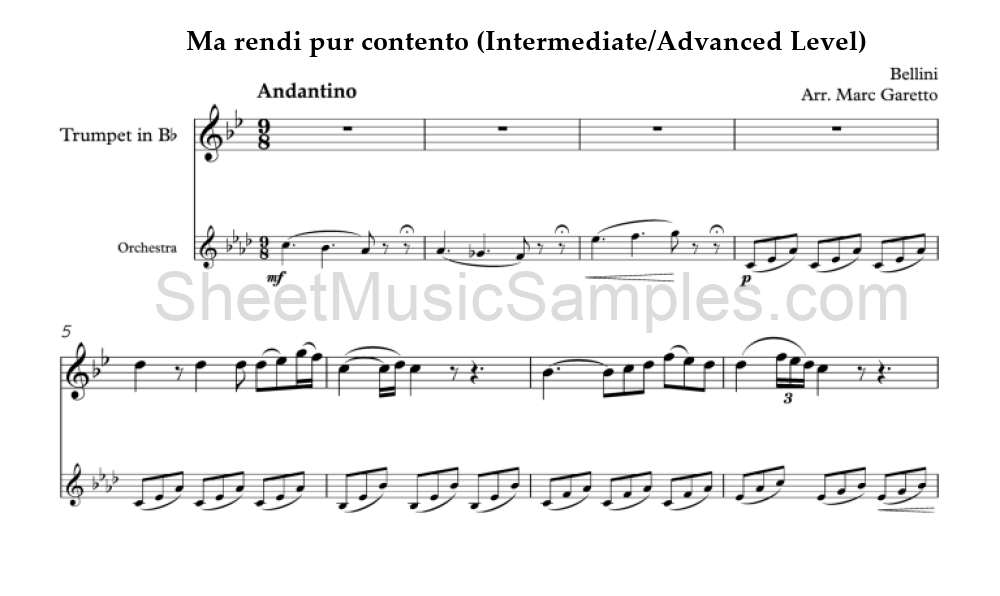 Ma rendi pur contento (Intermediate/Advanced Level)