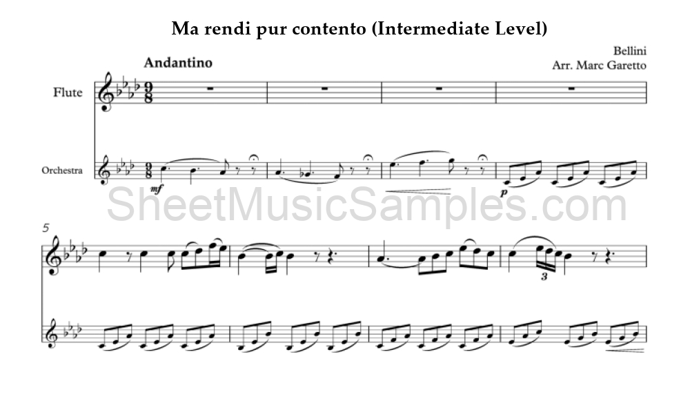 Ma rendi pur contento (Intermediate Level)