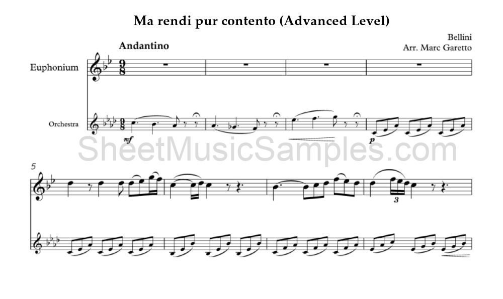 Ma rendi pur contento (Advanced Level)