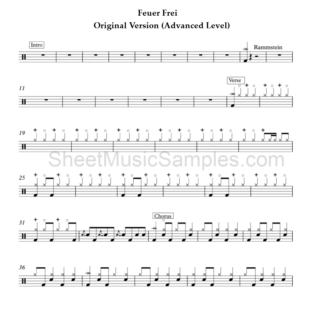 Feuer Frei - Original Version (Advanced Level)