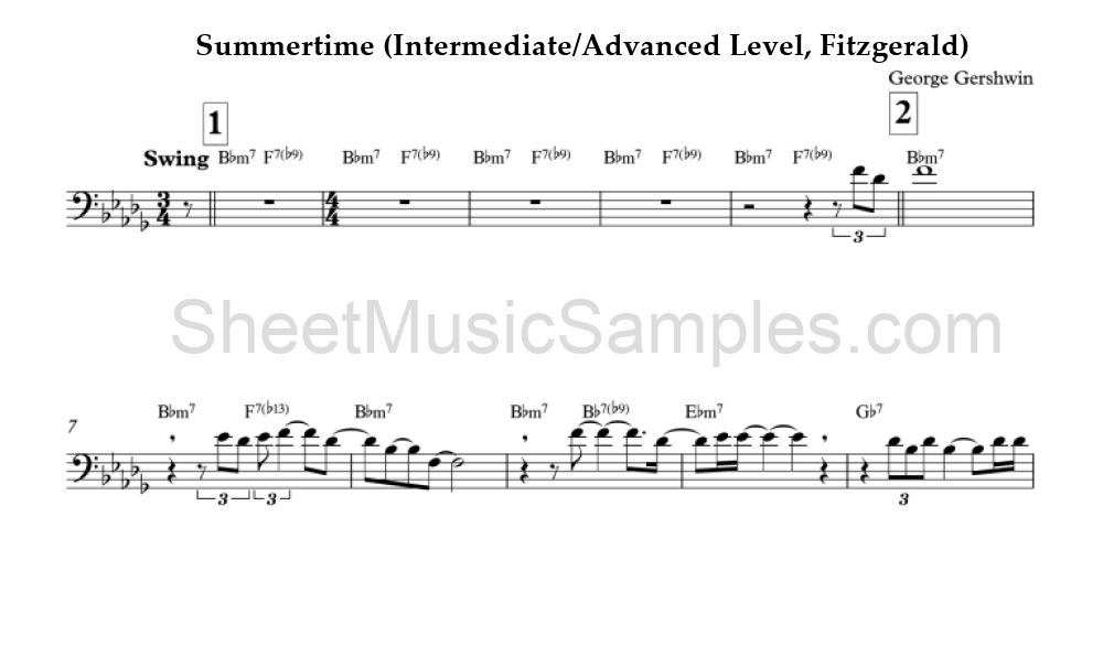 Summertime (Intermediate/Advanced Level, Fitzgerald)