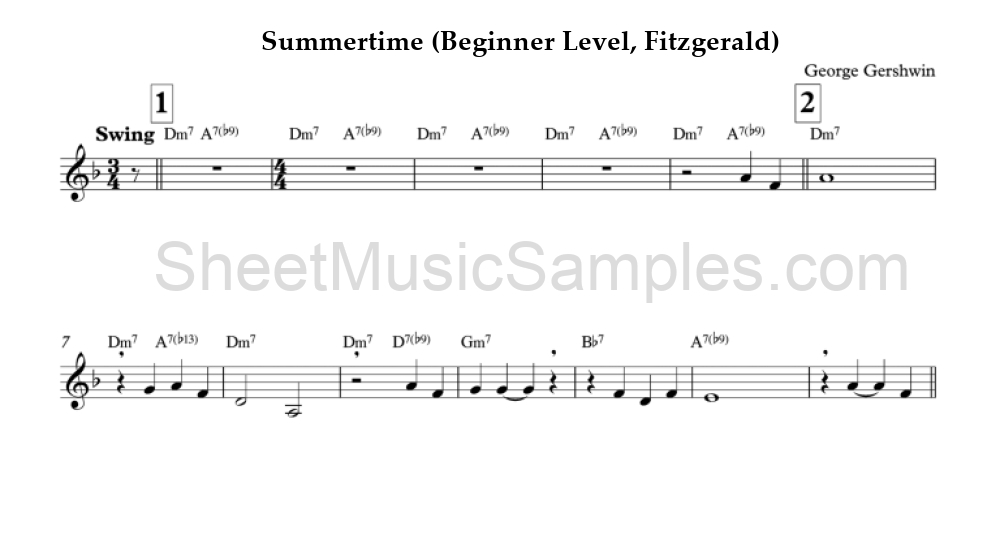 Summertime (Beginner Level, Fitzgerald)