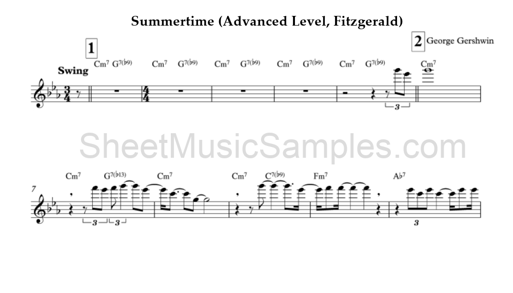 Summertime (Advanced Level, Fitzgerald)