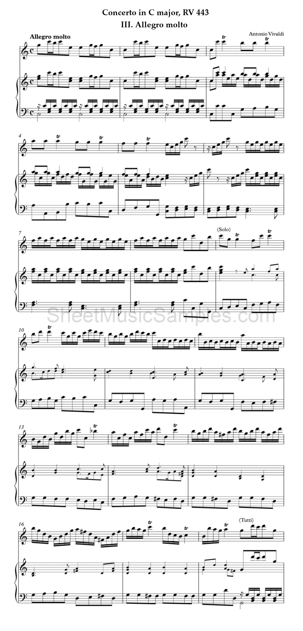 Concerto in C major, RV 443 - III. Allegro molto