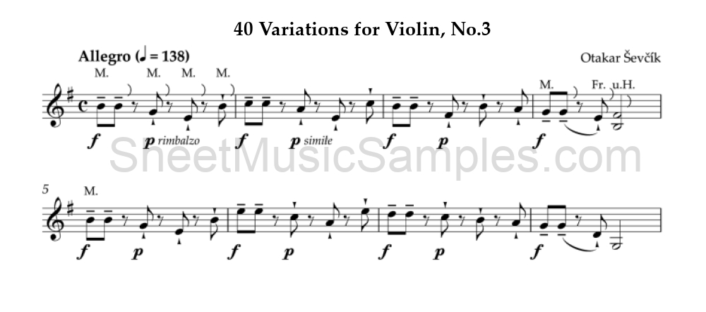 40 Variations for Violin, No.3