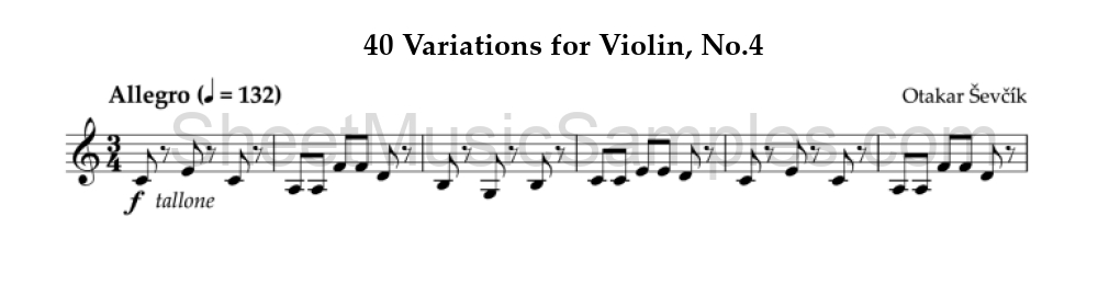 40 Variations for Violin, No.4