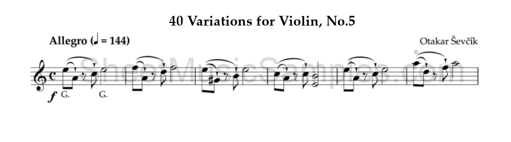 40 Variations for Violin, No.5