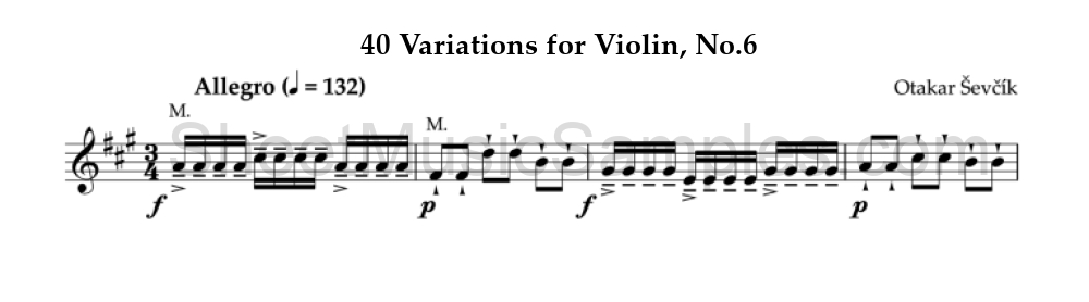 40 Variations for Violin, No.6