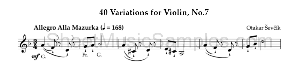 40 Variations for Violin, No.7