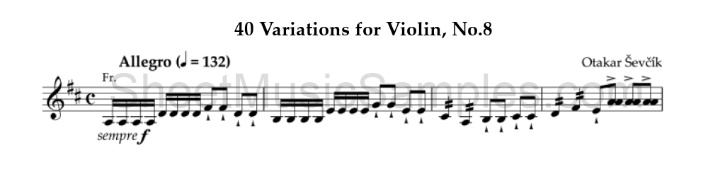 40 Variations for Violin, No.8