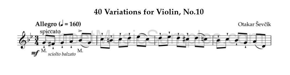 40 Variations for Violin, No.10