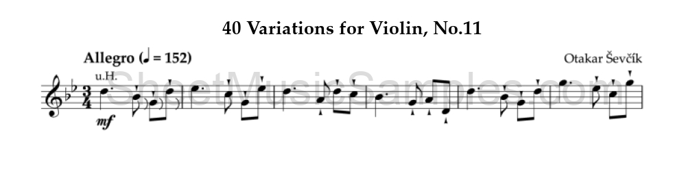 40 Variations for Violin, No.11