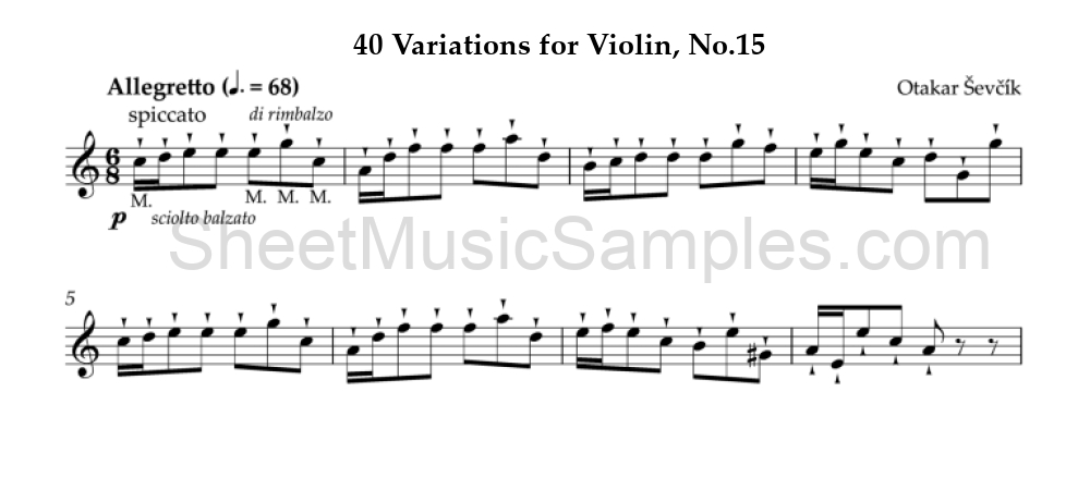 40 Variations for Violin, No.15