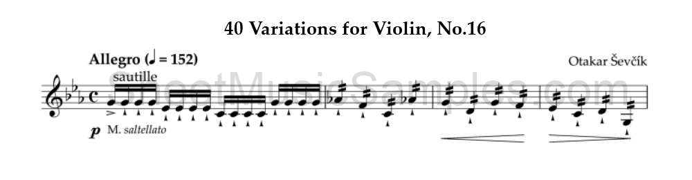 40 Variations for Violin, No.16