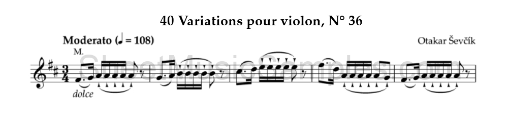 40 Variations pour violon, N° 36