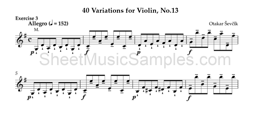 40 Variations for Violin, No.13