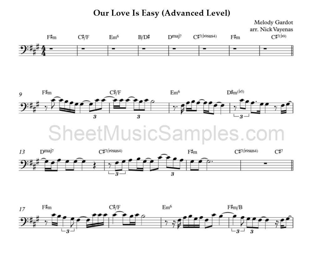 Our Love Is Easy (Advanced Level)