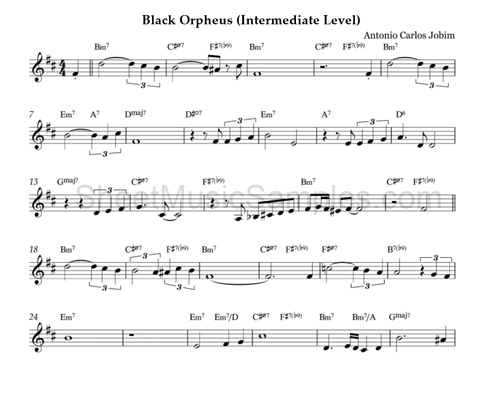 Black Orpheus (Intermediate Level)