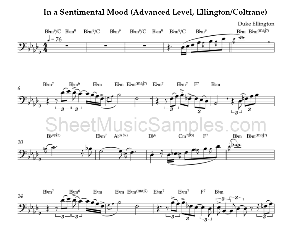 In a Sentimental Mood (Advanced Level, Ellington/Coltrane)