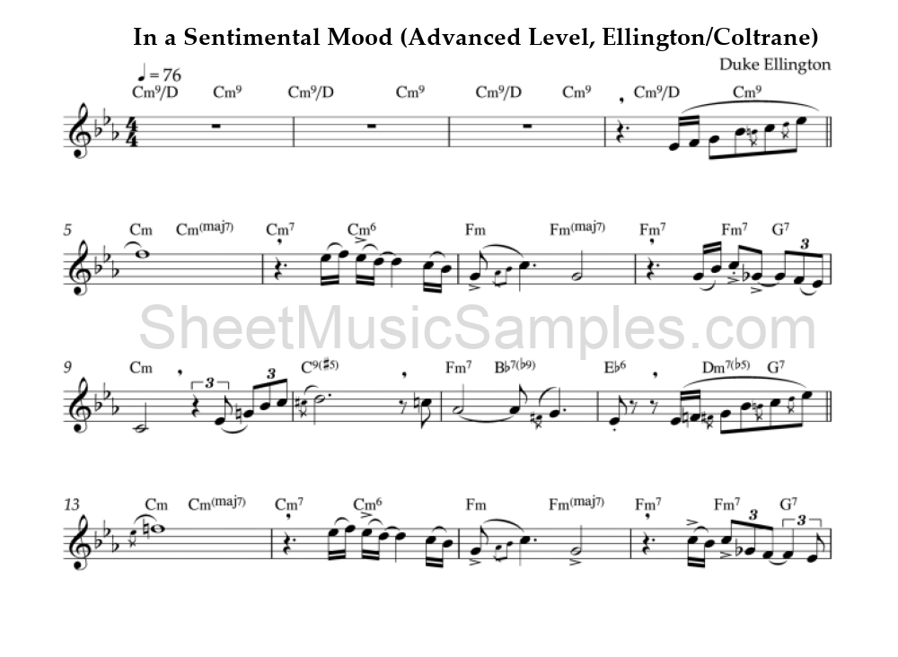 In a Sentimental Mood (Advanced Level, Ellington/Coltrane)